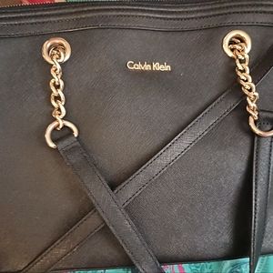 Calvin Klein gold chain handle Purse